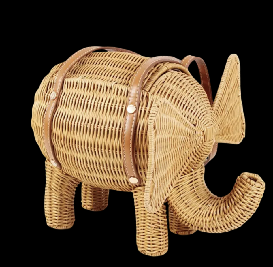 Rattan Elephant Bag