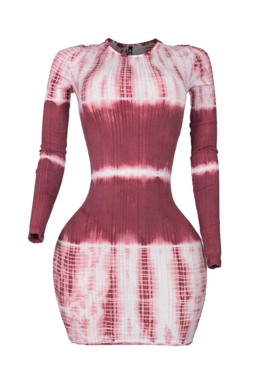 Ribbed Long Sleeve Mini Dress
