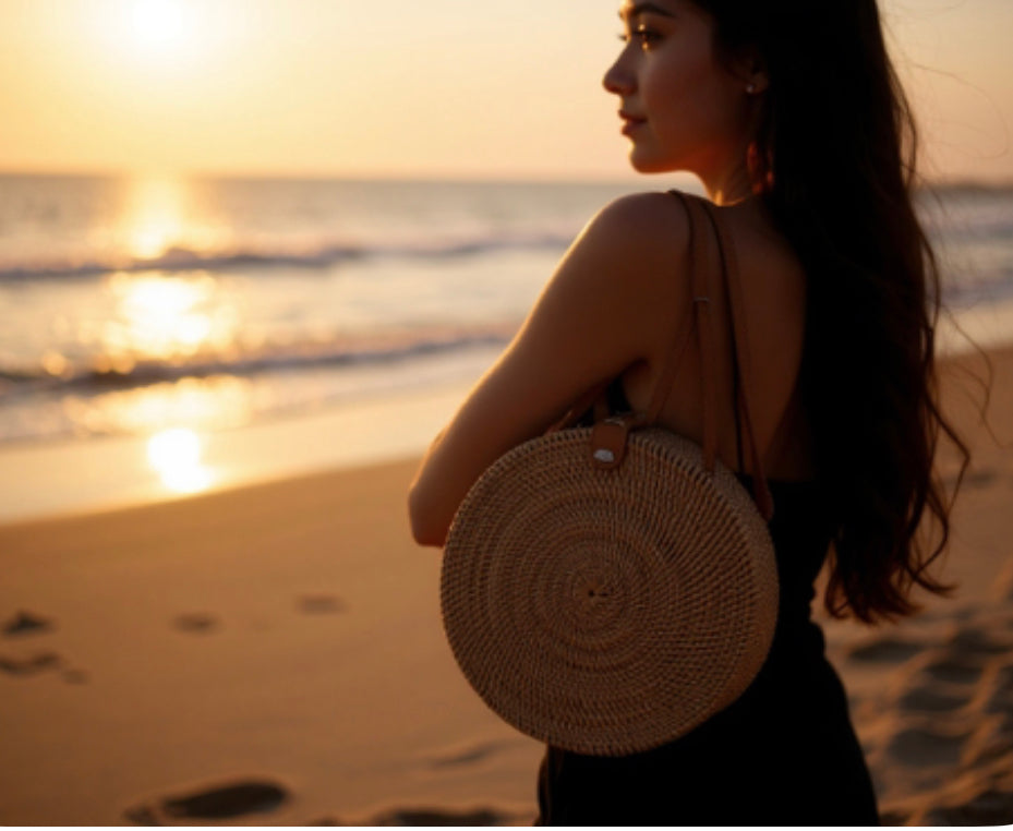 Rattan Circle Backpack