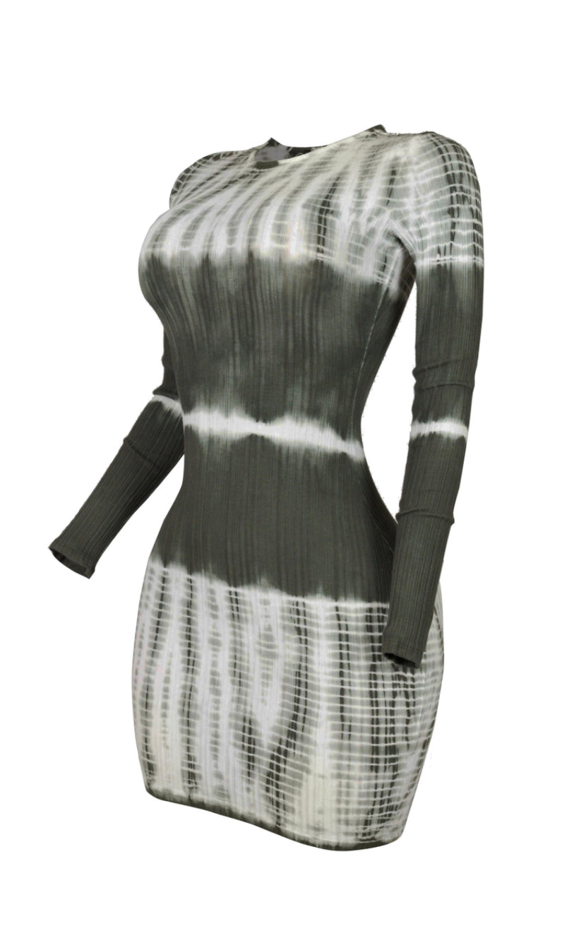 Ribbed Long Sleeve Mini Dress