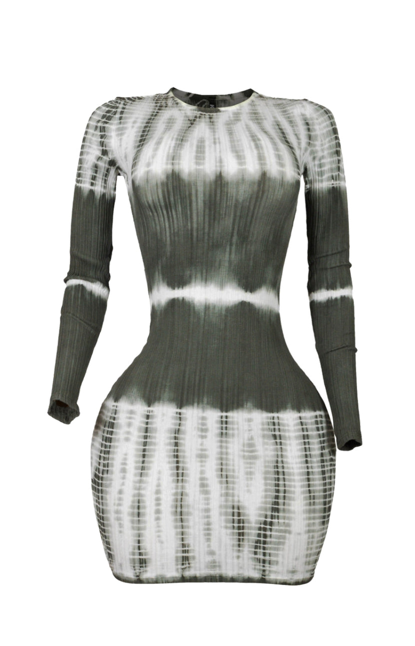 Ribbed Long Sleeve Mini Dress