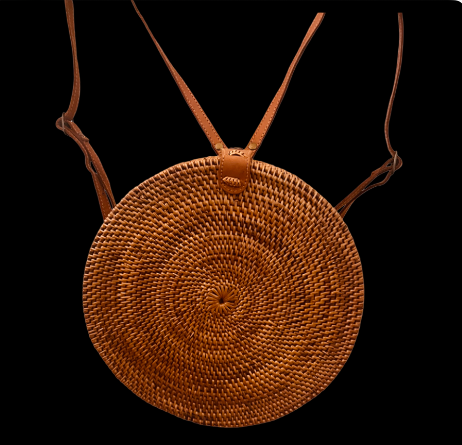 Rattan Circle Backpack