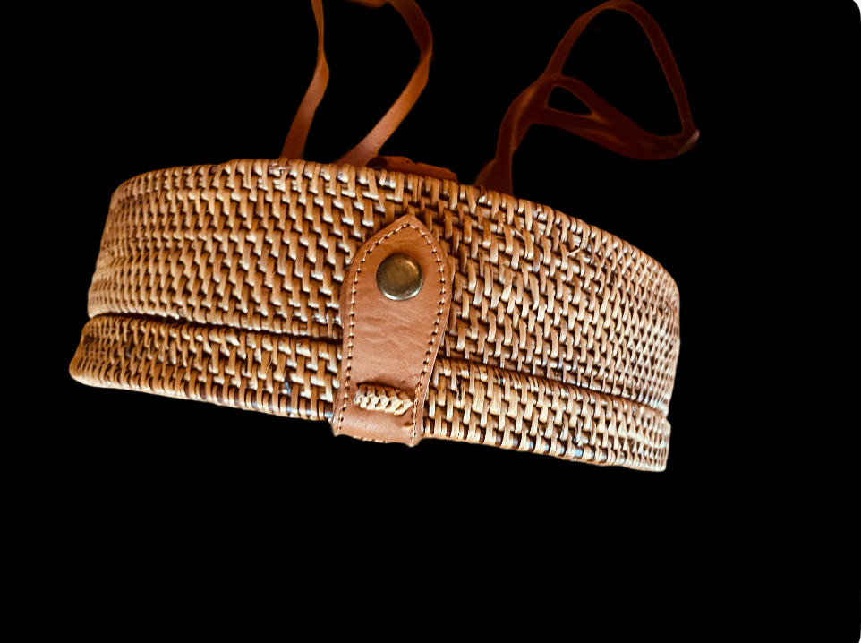 Rattan Circle Backpack